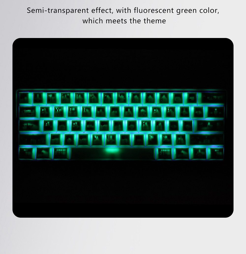 Taihao Haunted Slime Sprout ABS Doubleshot Keycap Translucent Cubic for mechanical keyboard color of Green Colorway Taihao Haunted Slime Sprout ABS Doubleshot Keycap Translucent Cubic for mechanical keyboard color of Green Colorway