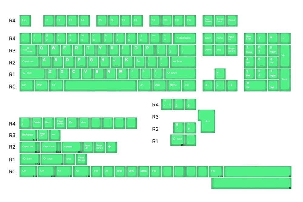 Taihao Haunted Slime Sprout ABS Doubleshot Keycap Translucent Cubic for mechanical keyboard color of Green Colorway Taihao Haunted Slime Sprout ABS Doubleshot Keycap Translucent Cubic for mechanical keyboard color of Green Colorway