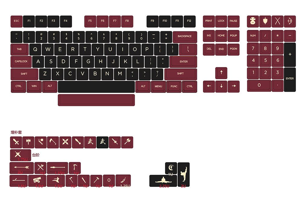 XDA V2 Kung Fu Dye Sub Keycap Set thick PBT for keyboard gh60 poker 87 tkl 104 ansi xd64 bm60 xd68 xd84 Similar with Red Samurai XDA V2 Kung Fu Dye Sub Keycap Set thick PBT for keyboard gh60 poker 87 tkl 104 ansi xd64 bm60 xd68 xd84 Similar with Red Samurai