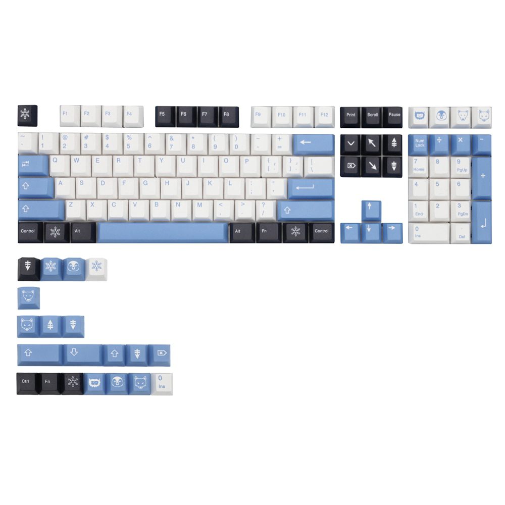 OMO Pole Circle Cherry profile Dye Sub Keycap for mechanical keyboard 60 87 104 tkl ansi xd64 bm60 bm68 bm80 xd87 xd96