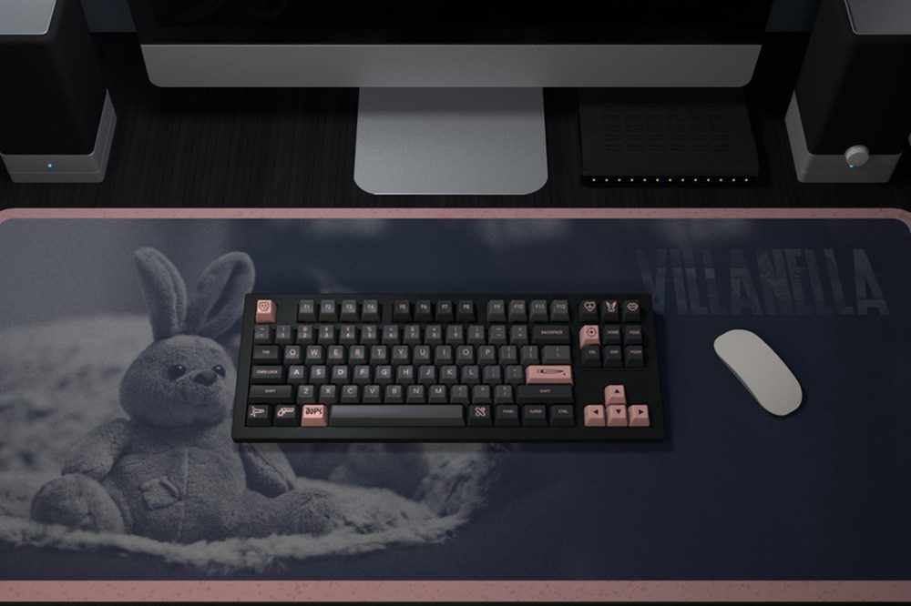 Domikey SA abs doubleshot keycap set VILLANELLA Black Pink SA for mx stem keyboard poker 87 104 gh60 xd64 xd68 xd84 xd96 xd87 Domikey SA abs doubleshot keycap set VILLANELLA Black Pink SA for mx stem keyboard poker 87 104 gh60 xd64 xd68 xd84 xd96 xd87