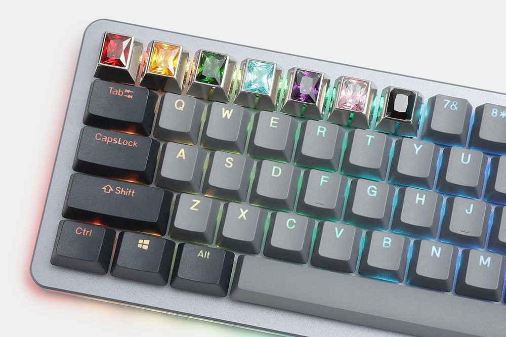 Sadan Silver Gem Backlit Silver Artisan keycaps for mx stem mechanical keyboards yellow pink blue red green purple black Sadan Silver Gem Backlit Silver Artisan keycaps for mx stem mechanical keyboards yellow pink blue red green purple black