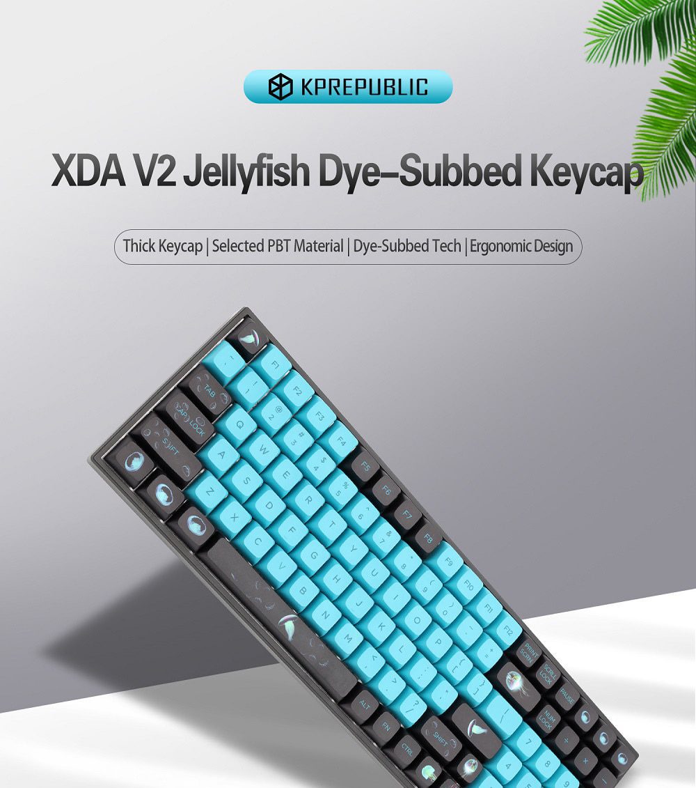 XDA V2 Ocean Jellyfish Dye Sub Keycap Set thick PBT for keyboard gh60 poker 87 tkl 104 ansi xd64 bm60 xd68 xd84 xd96 Blue Black XDA V2 Ocean Jellyfish Dye Sub Keycap Set thick PBT for keyboard gh60 poker 87 tkl 104 ansi xd64 bm60 xd68 xd84 xd96 Blue Black