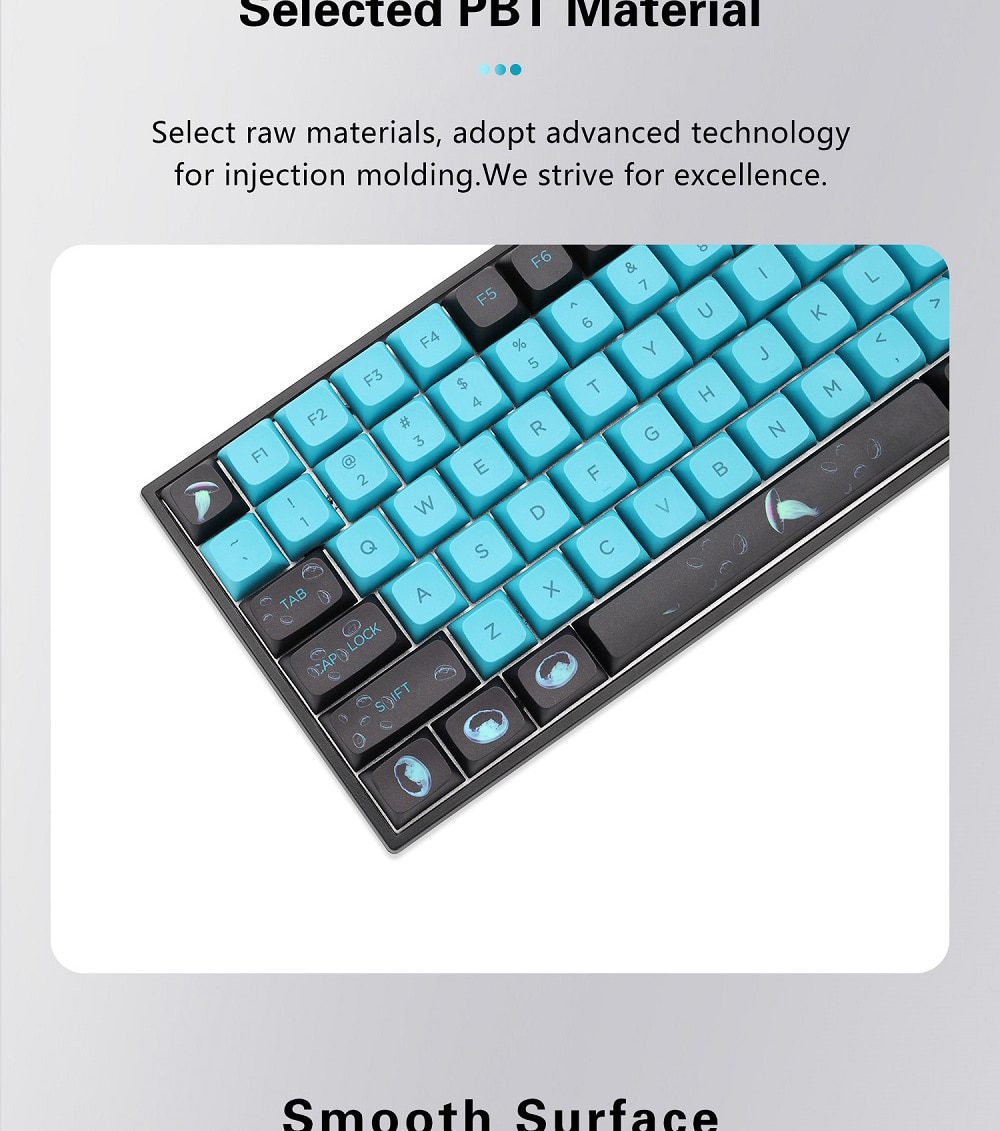 XDA V2 Ocean Jellyfish Dye Sub Keycap Set thick PBT for keyboard gh60 poker 87 tkl 104 ansi xd64 bm60 xd68 xd84 xd96 Blue Black XDA V2 Ocean Jellyfish Dye Sub Keycap Set thick PBT for keyboard gh60 poker 87 tkl 104 ansi xd64 bm60 xd68 xd84 xd96 Blue Black
