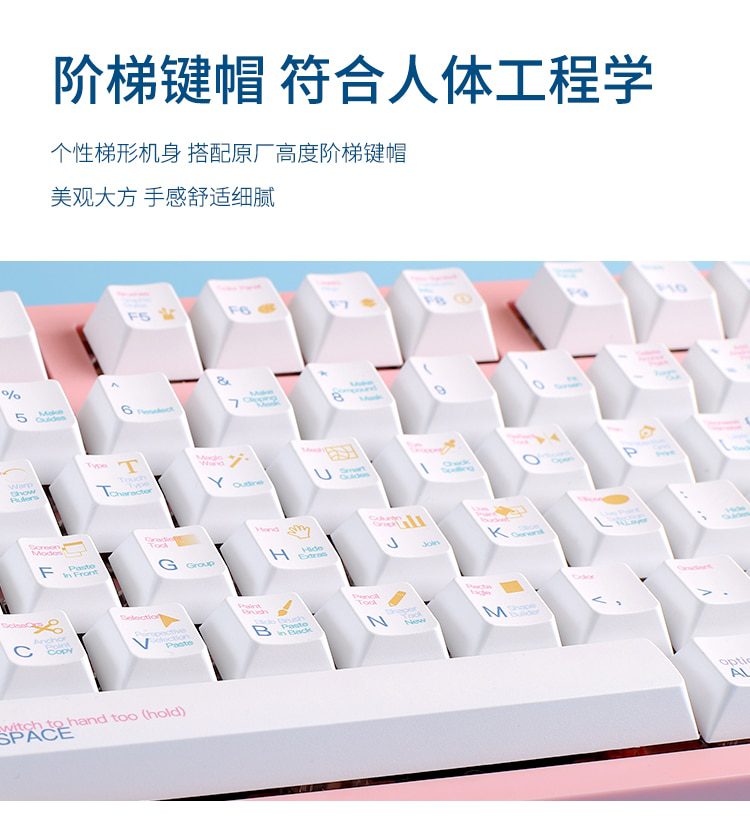 LOOP AI Shortcut Key Hotkey Set Cherry profile Dye Sub Keycap Set thick PBT for keyboard gh60 xd60 xd84 tada68 87 104 BM60 BM65