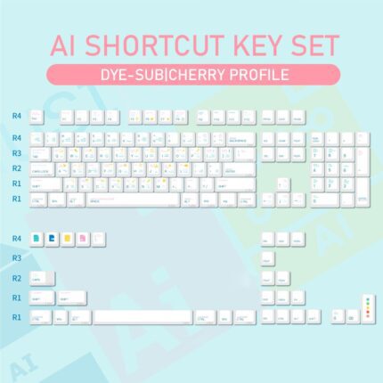 LOOP AI Shortcut Key Hotkey Set Cherry profile Dye Sub Keycap Set thick PBT for keyboard gh60 xd60 xd84 tada68 87 104 BM60 BM65