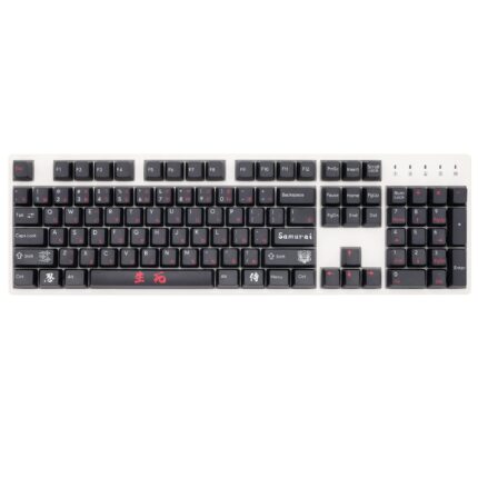 OEM Black Samurai Dye Sub Keycap Set thick PBT for keyboard gh60 poker 87 tkl 104 ansi xd64 bm60 xd68 bm65 bm68 bm80