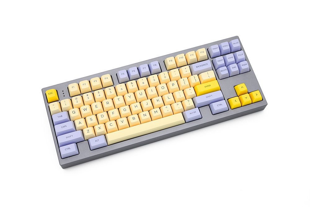 SA profile Dye Sub Keycap Set PBT plastic lily beige purple  for mechanical keyboard beige grey cyan gh60 xd64 xd84 xd96 87 104