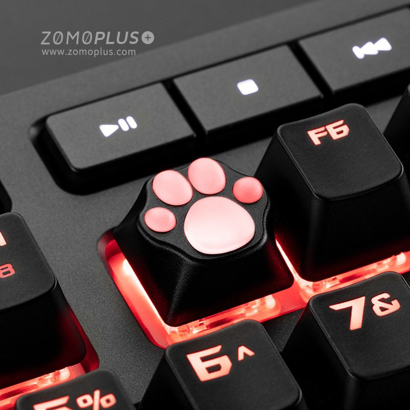 ZOMO PLUS 3D Printed Resin Silicone Cat Paw Keycap ABS & Silicon Artisan Keycap for Mechanical Keyboard Cyan Pink Sakura ZOMO PLUS 3D Printed Resin Silicone Cat Paw Keycap ABS & Silicon Artisan Keycap for Mechanical Keyboard Cyan Pink Sakura