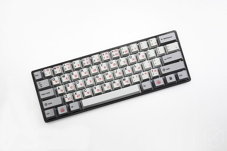 kprepublic 139 Ancient Babylon cuneiform font language Cherry profile Dye Sub Keycap PBT for gh60 xd60 xd84 cospad tada68 87 104