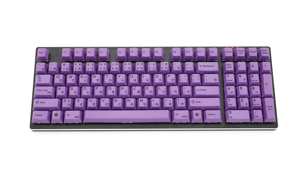 Purple 139 Japanese root Japan black font language Cherry profile Dye Sub Keycap PBT for gh60 xd60 xd84 cospad tada68 87 104