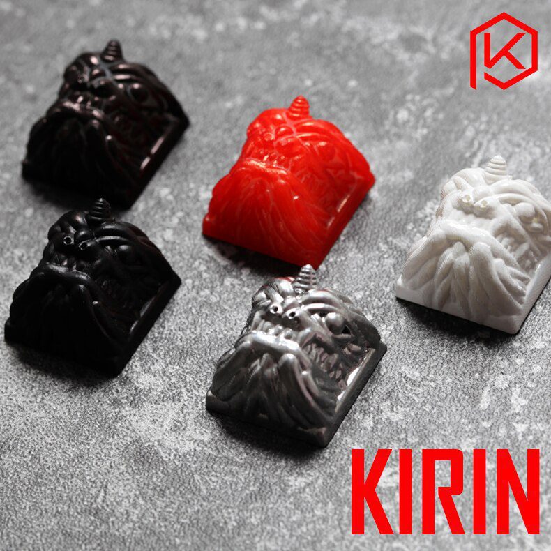Novelty Shine Through Keycaps 3d printed print printing pla monster custom mechanical keyboards light Cherry MX compatible