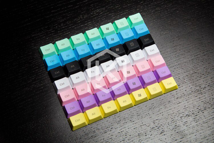 PBT modifier Keycaps 14 Keys in OEM Profile With Cherry MX Stems front printed top printed legend red black blue purple pink PBT modifier Keycaps 14 Keys in OEM Profile With Cherry MX Stems front printed top printed legend red black blue purple pink