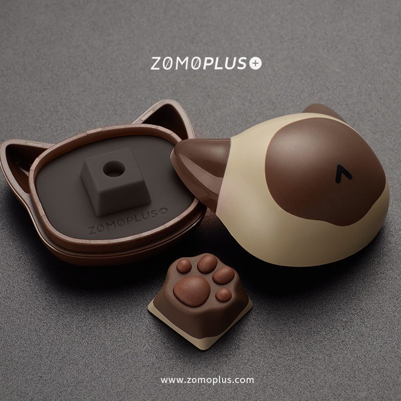 ZOMO PLUS Kawaii Cat Paw Keycap Multi-Color ABS & Silicon Artisan Keycap for Mechanical Keyboard Cow Cat Siamese Cat American ZOMO PLUS Kawaii Cat Paw Keycap Multi-Color ABS & Silicon Artisan Keycap for Mechanical Keyboard Cow Cat Siamese Cat American