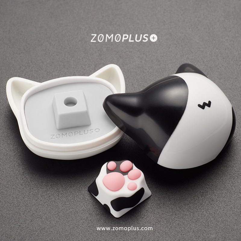 ZOMO PLUS Kawaii Cat Paw Keycap Multi-Color ABS & Silicon Artisan Keycap for Mechanical Keyboard Cow Cat Siamese Cat American ZOMO PLUS Kawaii Cat Paw Keycap Multi-Color ABS & Silicon Artisan Keycap for Mechanical Keyboard Cow Cat Siamese Cat American