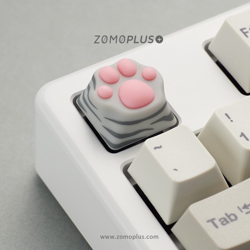 ZOMO PLUS Kawaii Cat Paw Keycap Multi-Color ABS & Silicon Artisan Keycap for Mechanical Keyboard Cow Cat Siamese Cat American ZOMO PLUS Kawaii Cat Paw Keycap Multi-Color ABS & Silicon Artisan Keycap for Mechanical Keyboard Cow Cat Siamese Cat American