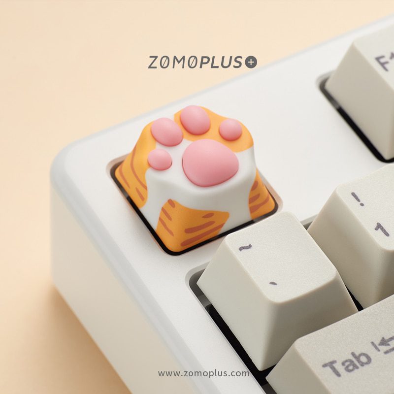 ZOMO PLUS Kawaii Cat Paw Keycap Multi-Color ABS & Silicon Artisan Keycap for Mechanical Keyboard Cow Cat Siamese Cat American ZOMO PLUS Kawaii Cat Paw Keycap Multi-Color ABS & Silicon Artisan Keycap for Mechanical Keyboard Cow Cat Siamese Cat American