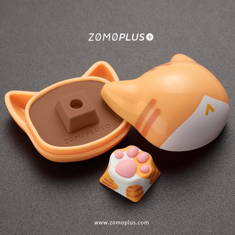 ZOMO PLUS Kawaii Cat Paw Keycap Multi-Color ABS & Silicon Artisan Keycap for Mechanical Keyboard Cow Cat Siamese Cat American ZOMO PLUS Kawaii Cat Paw Keycap Multi-Color ABS & Silicon Artisan Keycap for Mechanical Keyboard Cow Cat Siamese Cat American