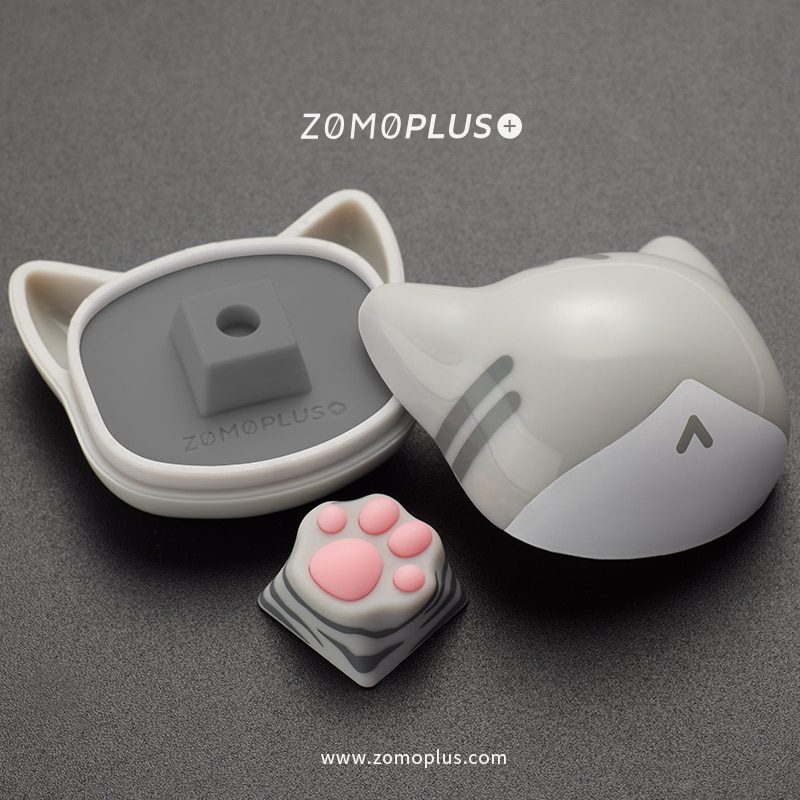ZOMO PLUS Kawaii Cat Paw Keycap Multi-Color ABS & Silicon Artisan Keycap for Mechanical Keyboard Cow Cat Siamese Cat American ZOMO PLUS Kawaii Cat Paw Keycap Multi-Color ABS & Silicon Artisan Keycap for Mechanical Keyboard Cow Cat Siamese Cat American