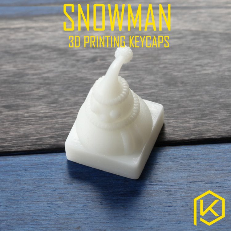 Novelty Shine Through Keycaps 3d printed print printing pla snowman custom mechanical keyboards light Cherry MX compatible Novelty Shine Through Keycaps 3d printed print printing pla snowman custom mechanical keyboards light Cherry MX compatible