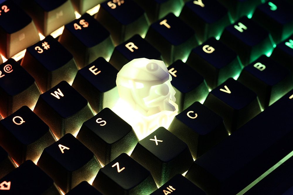 Novelty Shine Through Keycaps 3d printed print printing pla eva00 custom mechanical keyboards light Cherry MX compatible Novelty Shine Through Keycaps 3d printed print printing pla eva00 custom mechanical keyboards light Cherry MX compatible