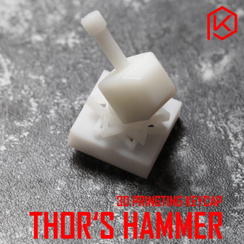 Novelty Shine Through Keycaps 3d printed print printing pla thor hammer custom mechanical keyboards light Cherry MX compatible Novelty Shine Through Keycaps 3d printed print printing pla thor hammer custom mechanical keyboards light Cherry MX compatible