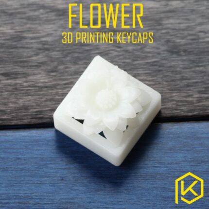 Novelty Shine Through Keycaps 3d printed print printing pla flower custom mechanical keyboards light Cherry MX compatible