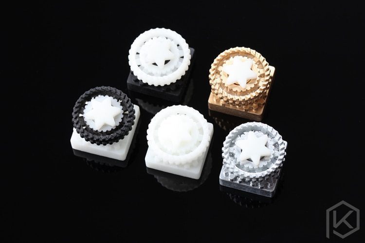 Novelty Shine Through Keycaps 3d printed print printing pla gear turbo custom mechanical keyboards light Cherry MX compatible Novelty Shine Through Keycaps 3d printed print printing pla gear turbo custom mechanical keyboards light Cherry MX compatible