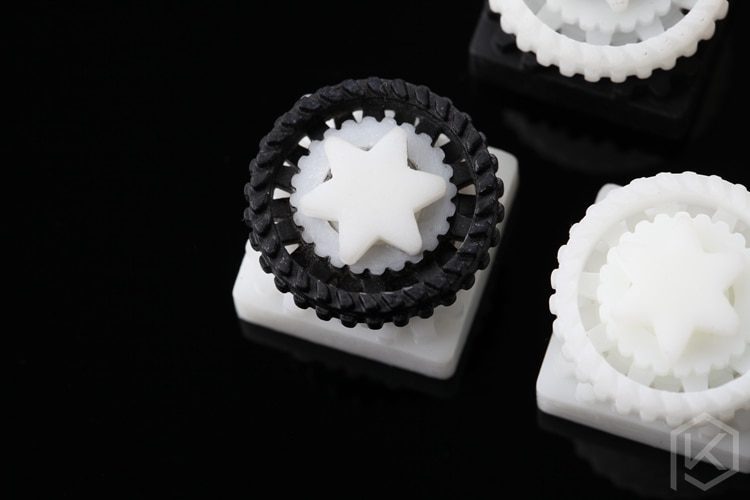 Novelty Shine Through Keycaps 3d printed print printing pla gear turbo custom mechanical keyboards light Cherry MX compatible Novelty Shine Through Keycaps 3d printed print printing pla gear turbo custom mechanical keyboards light Cherry MX compatible