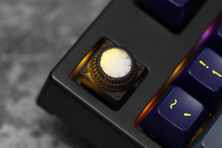 Novelty Shine Through Keycaps 3d printed print printing pla turbine turbo custom mechanical keyboards light Cherry MX compatible Novelty Shine Through Keycaps 3d printed print printing pla turbine turbo custom mechanical keyboards light Cherry MX compatible