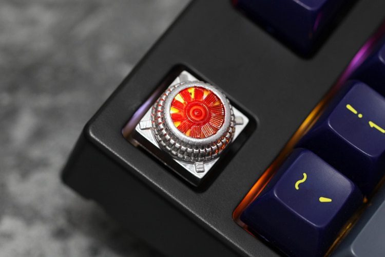 Novelty Shine Through Keycaps 3d printed print printing pla turbine turbo custom mechanical keyboards light Cherry MX compatible Novelty Shine Through Keycaps 3d printed print printing pla turbine turbo custom mechanical keyboards light Cherry MX compatible