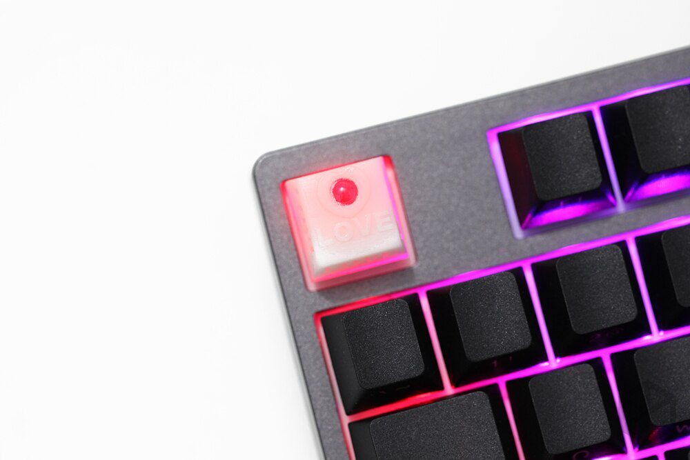 Novelty Shine Through Keycaps 3d printed print printing pla 100 kind love custom mechanical keyboards light Cherry MX compatible
