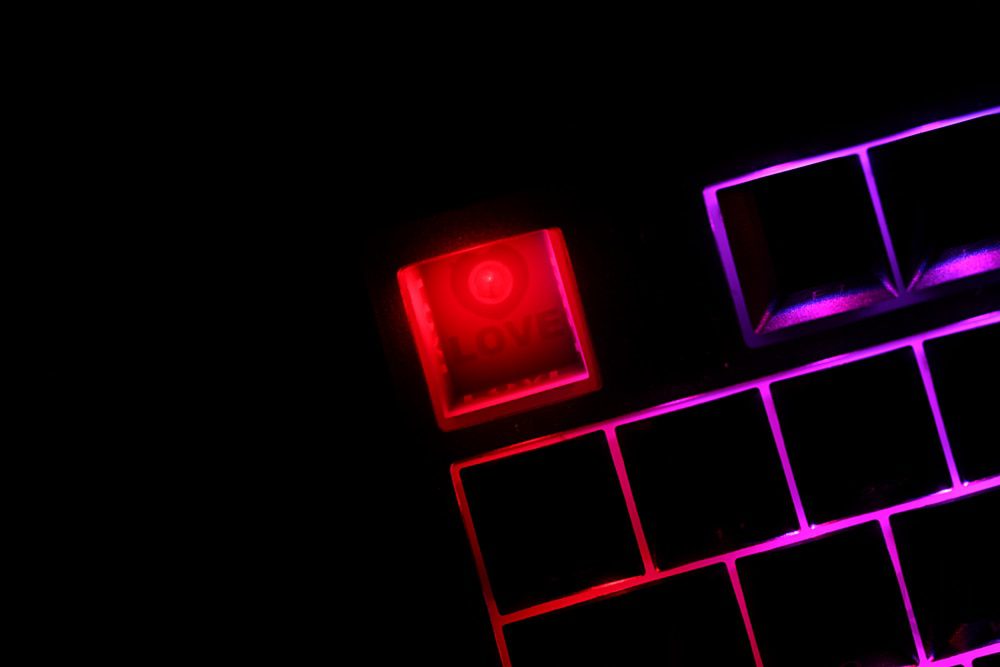 Novelty Shine Through Keycaps 3d printed print printing pla 100 kind love custom mechanical keyboards light Cherry MX compatible