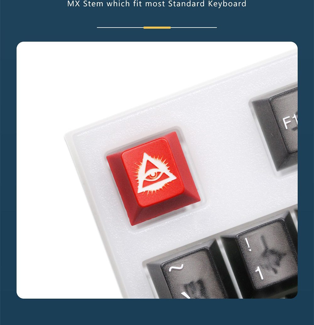 Novelty Eye of Providence All seeing Eye Dollar Euro Yen B Coin profile dip dye Laser pbt keycap for keyboard ESC r1 1x Red Novelty Eye of Providence All seeing Eye Dollar Euro Yen B Coin profile dip dye Laser pbt keycap for keyboard ESC r1 1x Red