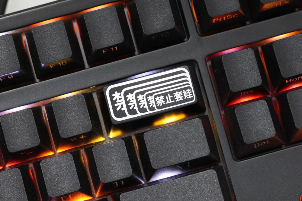Novelty Shine Through Keycaps ABS Etched Shine-Through No nesting dolls black red custom mechanical keyboard enter backspace