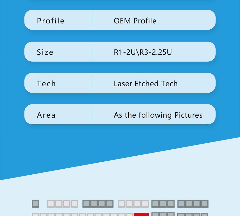 Novelty Shine Through Keycaps ABS Laser Etched back lit black red Enter Backspace OEM Profile Big Sucker