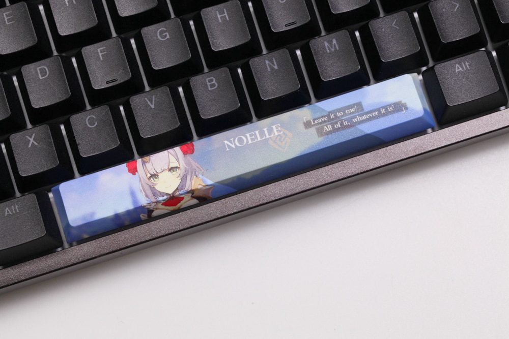 Allover dye subbed Keycap Novelty 6.25u spacebar pbt for mechanical keyboard Genshin Impact Diona Jean YanFei YunJin Goroou Allover dye subbed Keycap Novelty 6.25u spacebar pbt for mechanical keyboard Genshin Impact Diona Jean YanFei YunJin Goroou