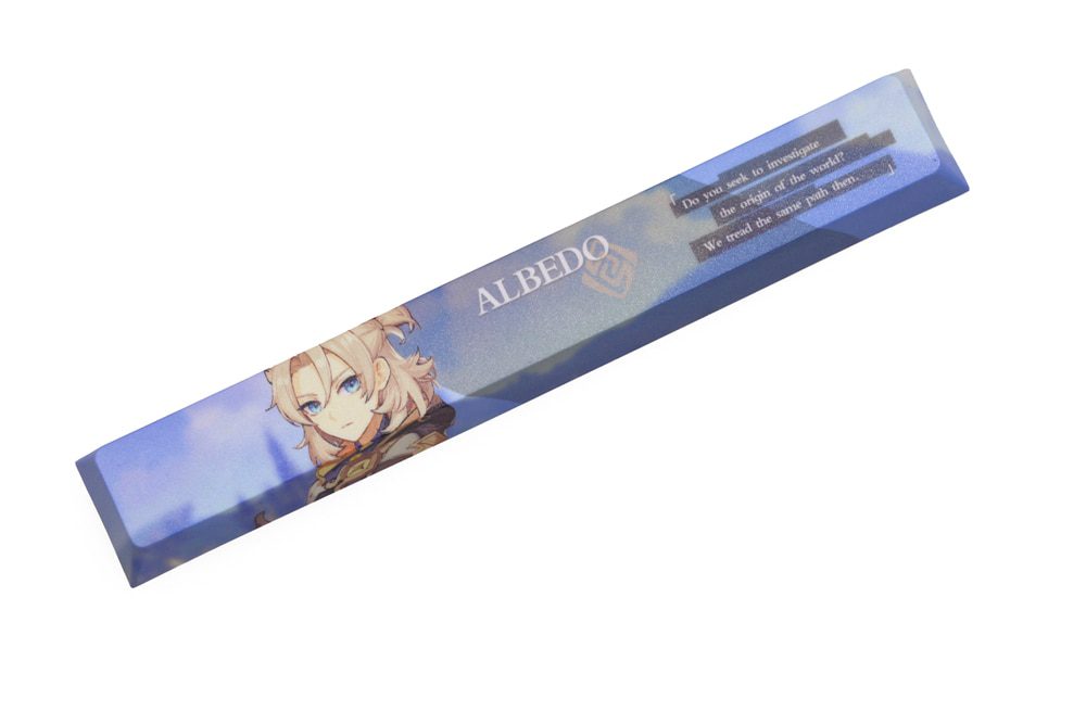 Allover dye subbed Keycap Novelty 6.25u spacebar pbt for mechanical keyboard Genshin Impact Diona Jean YanFei YunJin Goroou Allover dye subbed Keycap Novelty 6.25u spacebar pbt for mechanical keyboard Genshin Impact Diona Jean YanFei YunJin Goroou