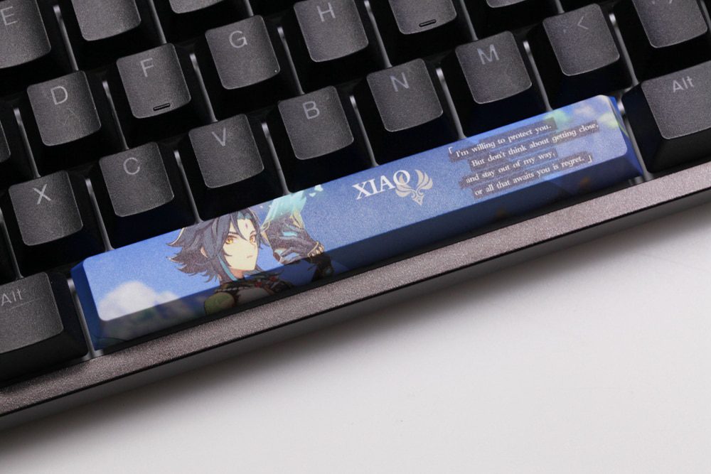 Allover dye subbed Keycap Novelty 6.25u spacebar pbt for mechanical keyboard Genshin Impact Diona Jean YanFei YunJin Goroou Allover dye subbed Keycap Novelty 6.25u spacebar pbt for mechanical keyboard Genshin Impact Diona Jean YanFei YunJin Goroou