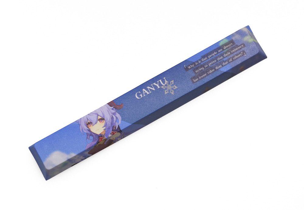 Allover dye subbed Keycap Novelty 6.25u spacebar pbt for mechanical keyboard Genshin Impact Diona Jean YanFei YunJin Goroou Allover dye subbed Keycap Novelty 6.25u spacebar pbt for mechanical keyboard Genshin Impact Diona Jean YanFei YunJin Goroou