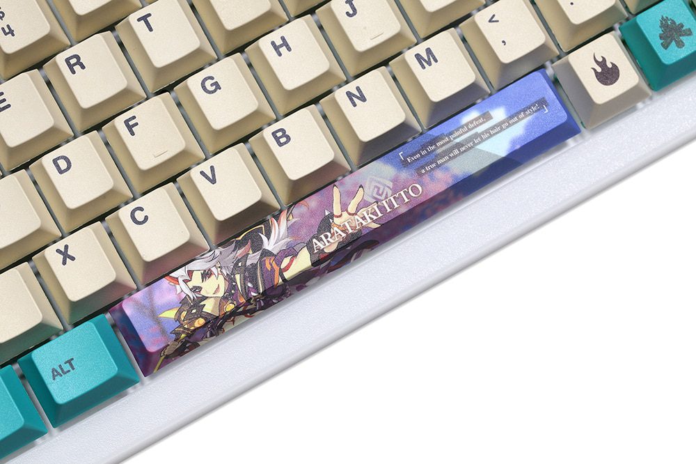 Allover dye subbed Keycap Novelty 6.25u spacebar pbt for mechanical keyboard Genshin Impact Diona Jean YanFei YunJin Goroou Allover dye subbed Keycap Novelty 6.25u spacebar pbt for mechanical keyboard Genshin Impact Diona Jean YanFei YunJin Goroou