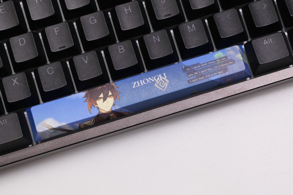 Allover dye subbed Keycap Novelty 6.25u spacebar pbt for mechanical keyboard Genshin Impact Diona Jean YanFei YunJin Goroou Allover dye subbed Keycap Novelty 6.25u spacebar pbt for mechanical keyboard Genshin Impact Diona Jean YanFei YunJin Goroou