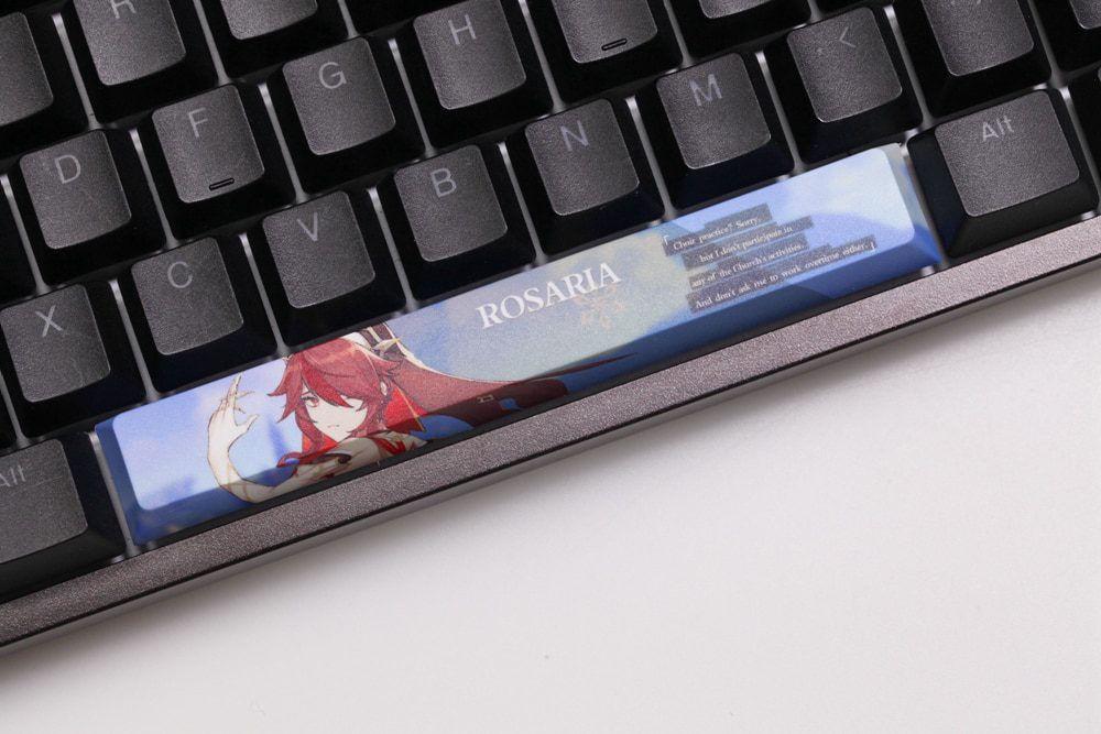 Allover dye subbed Keycap Novelty 6.25u spacebar pbt for mechanical keyboard Genshin Impact Diona Jean YanFei YunJin Goroou Allover dye subbed Keycap Novelty 6.25u spacebar pbt for mechanical keyboard Genshin Impact Diona Jean YanFei YunJin Goroou