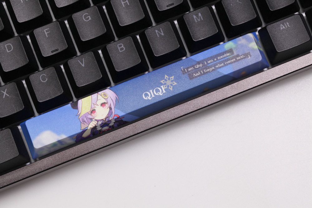 Allover dye subbed Keycap Novelty 6.25u spacebar pbt for mechanical keyboard Genshin Impact Diona Jean YanFei YunJin Goroou Allover dye subbed Keycap Novelty 6.25u spacebar pbt for mechanical keyboard Genshin Impact Diona Jean YanFei YunJin Goroou