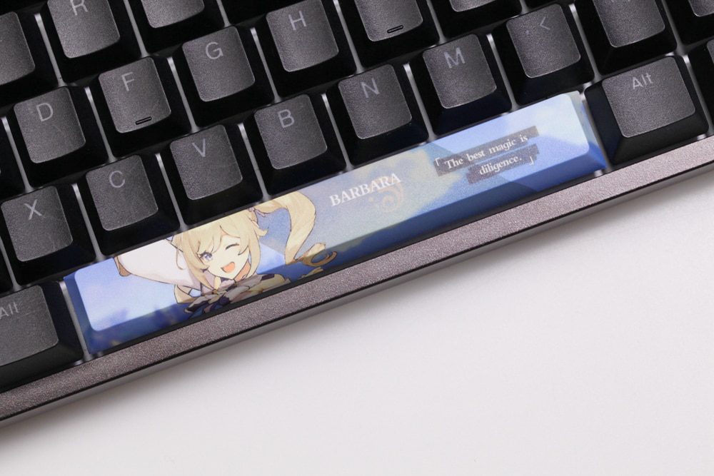 Allover dye subbed Keycap Novelty 6.25u spacebar pbt for mechanical keyboard Genshin Impact Diona Jean YanFei YunJin Goroou Allover dye subbed Keycap Novelty 6.25u spacebar pbt for mechanical keyboard Genshin Impact Diona Jean YanFei YunJin Goroou
