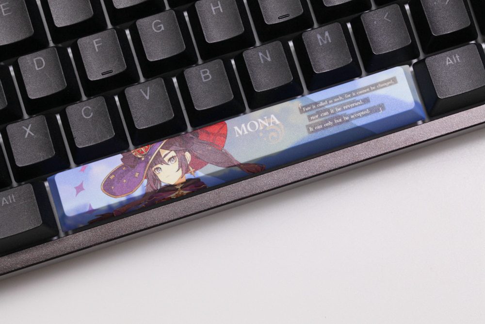 Allover dye subbed Keycap Novelty 6.25u spacebar pbt for mechanical keyboard Genshin Impact Diona Jean YanFei YunJin Goroou Allover dye subbed Keycap Novelty 6.25u spacebar pbt for mechanical keyboard Genshin Impact Diona Jean YanFei YunJin Goroou