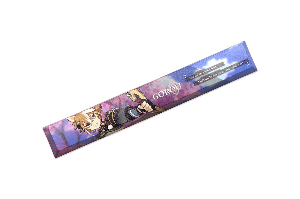 Allover dye subbed Keycap Novelty 6.25u spacebar pbt for mechanical keyboard Genshin Impact Diona Jean YanFei YunJin Goroou Allover dye subbed Keycap Novelty 6.25u spacebar pbt for mechanical keyboard Genshin Impact Diona Jean YanFei YunJin Goroou