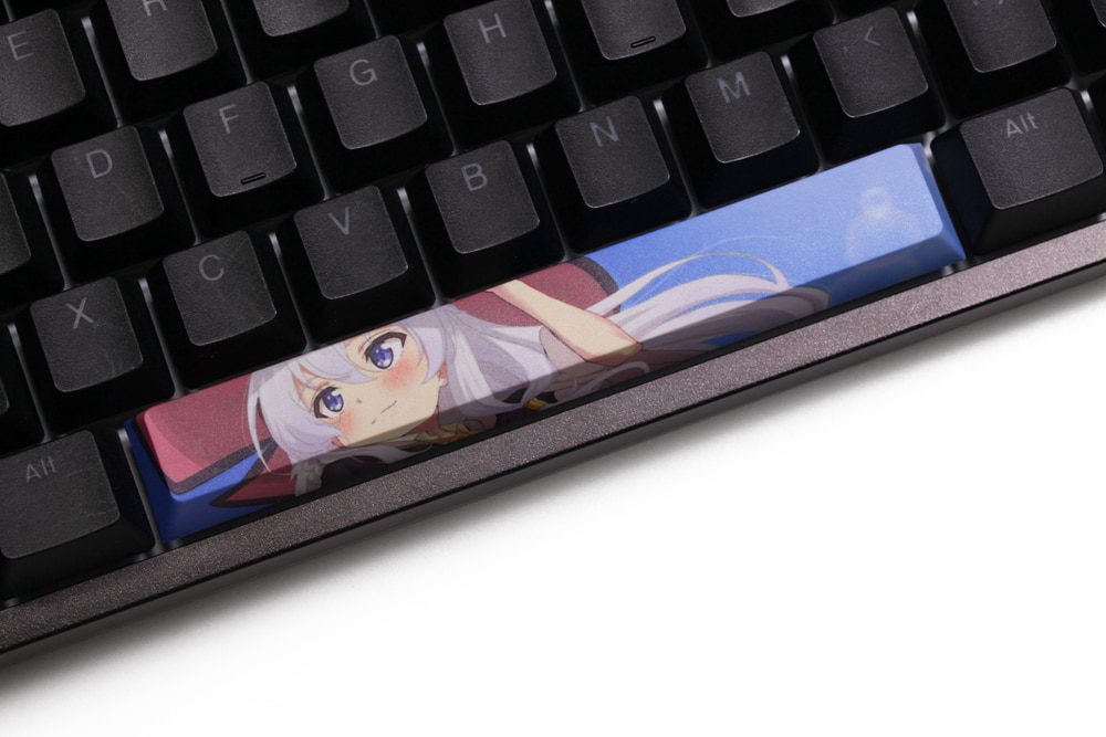 Allover dye subbed Keycap Novelty 6.25u spacebar pbt for custom keyboard Milim Nava Suzumiya Haruhi Elaina Takanashi Rikka Allover dye subbed Keycap Novelty 6.25u spacebar pbt for custom keyboard Milim Nava Suzumiya Haruhi Elaina Takanashi Rikka