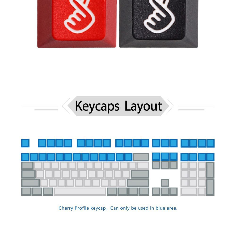 Novelty PC Finger Heart Love Cherry profile dip dye Laser pbt keycap for keyboard ESC r1 1x Red Black Yellow Novelty PC Finger Heart Love Cherry profile dip dye Laser pbt keycap for keyboard ESC r1 1x Red Black Yellow