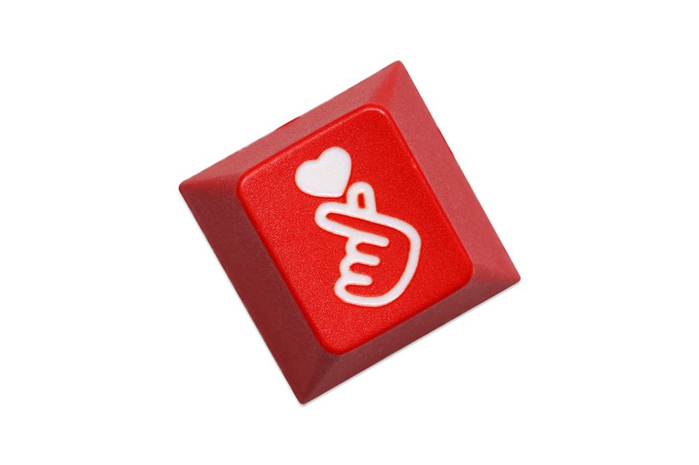 Novelty PC Finger Heart Love Cherry profile dip dye Laser pbt keycap for keyboard ESC r1 1x Red Black Yellow Novelty PC Finger Heart Love Cherry profile dip dye Laser pbt keycap for keyboard ESC r1 1x Red Black Yellow